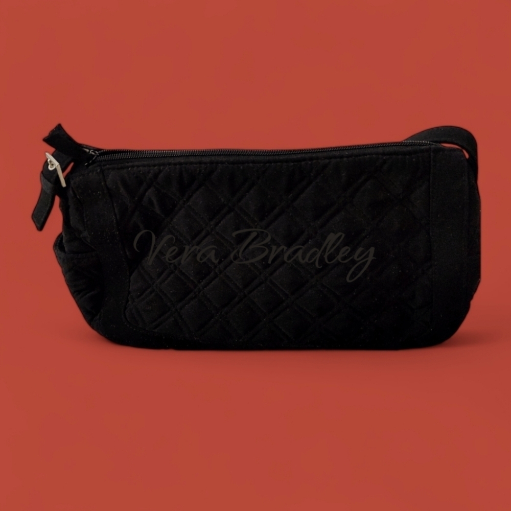 Vera Bradley Black Quilted 11" Bag - Picture 2 of 5